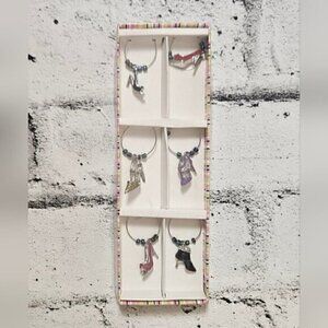 Wine Glass Charms Set of 6 New In Box. High Heels Shoes